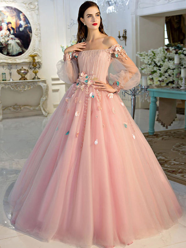 Ball Gown Prom Dress Simple Modest ...